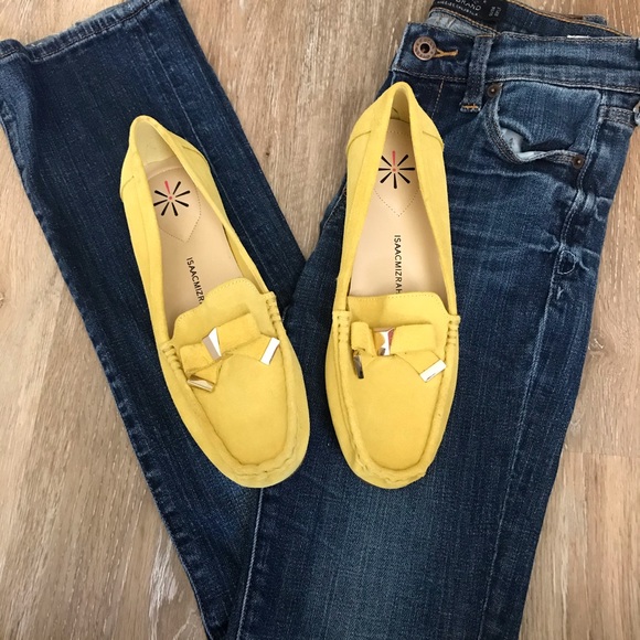 Isaac Mizrahi Shoes - Isaac Mizrahi yellow suede loafers